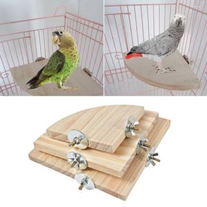 Andere Vogelbenodigdheden 3 Maten Houten Platform Huisdier Papegaai Stand Rek Speelgoed Hamster Tak Zitstokken Voor Kooi Speelgoed Station Board Accssories