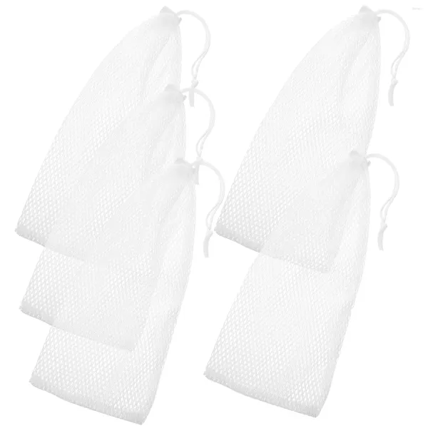 Otros suministros de aves 5 PCS Food Net Net Bag Birds Alimenter Sack Bolsas colgantes de alimentación de alimentación de poliéster