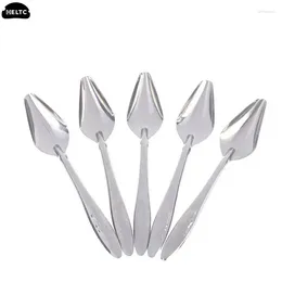 Autres fournitures d'oiseau 5pcs Silver Baby Pointed Eliming Spoon Feeder de perroquet en acier en acier inoxydable pour toute la pochette de pivoine