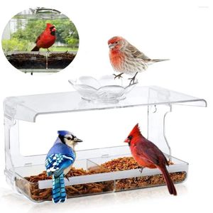 Otros accesorios de suministros de aves Alimentador de colibrí decoración al aire libre Dispensador de alimentos ventana fácil de limpiar taza de succión