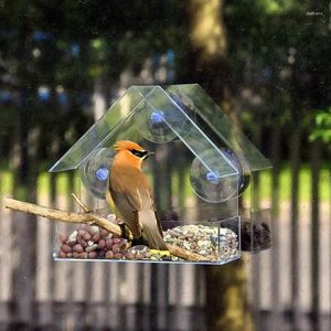 Andere vogelbenodigdheden accessoires buitenkooi zuigraam transparant kolibrie type beker feeder voederhuis met glas voor tuinhuisje