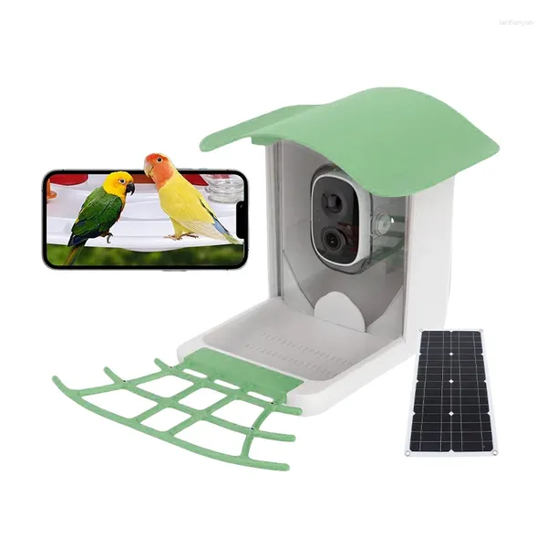 Autres fournitures d'oiseau AI Reconnaissance Solaire Panneau Wild Birds Fichers pour la commande d'application Outdoors Smart Watcher Feeder avec appareil photo