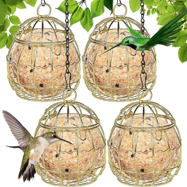 Autres fournitures d'oiseaux Ancient Metal Feeder Panier créatif cage de fil Hollow Out Cage de grande capacité Animaux de compagnie résistants aux morsures