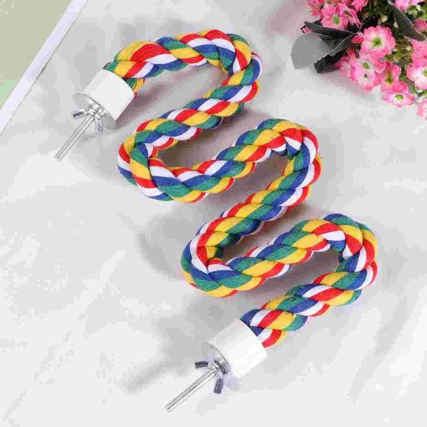 Otros suministros de aves Hámster Toys Parrot Swing Bunge Standing Climing Cotton Rope