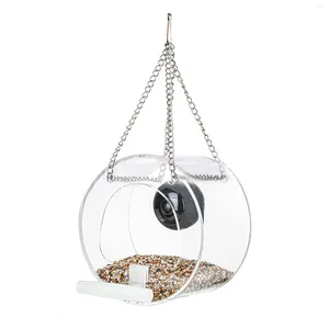 Autres fournitures d'oiseau panier de cage Feeder Garden Hanging House Multifonction Outdoor Parrot Pet Smart avec Camera Yard Arrivée