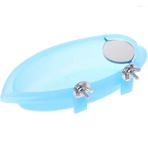 Autres fournitures d'oiseau Bath avec un jouet miroir pour animal de compagnie petit perroquet de parraque