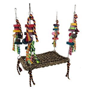 Otros suministros para pájaros Bird Swing Cage Perch Stand Toy Parrots Forrajeo Hamaca de pared Accesorio de jaula de juguete 230923