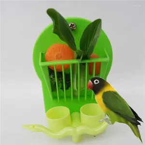 Autres fournitures d'oiseau Birds Feeder Toy Parrot Alimentation de tasse d'alimentation Stand Parkeet Cage Rack de nourriture Hamac Toys pour perroquets Accessoires pour animaux de compagnie