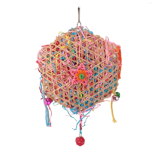 Autres oiseaux Supplies Birds Toys Intéressant Bamboo suspendu la bouchée vibrante morsure Resitant Resiter Anxiété pour faire de l'exercice Cage