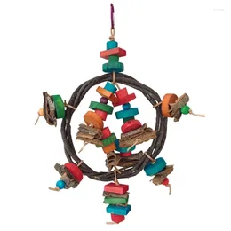 Autres fournitures d'oiseaux Block Toy Cage d'oiseau suspendu Accessoires de swing naturel Gubiles Cherchenables Paws Pinking G5AB
