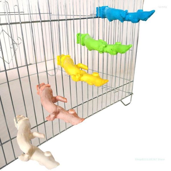 Autres fournitures pour oiseaux C5AD animal perroquet morsure jouets suspendus jeu bois Cage branche support support perroquets jouet