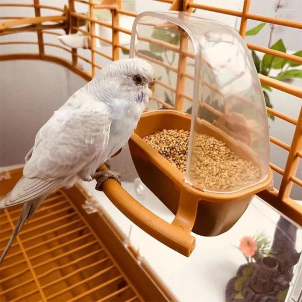 Autres fournitures d'oiseau Cage Feeder Parrot Birds Eau Bol suspendu Bol Boîte de parakeet Pet Plastic Food Conteneur X1