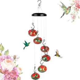 Autres fournitures d'oiseau charmant wind chimes mangeurs mangeurs à l'extérieur de l'oiseau-alimentation en métal contenant jardin décor