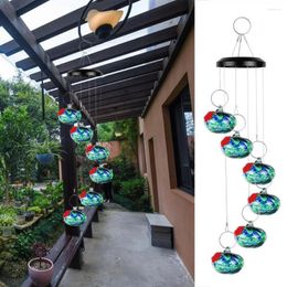 Autres fournitures d'oiseaux charmantes carillons de vent suspendues mangeoires à colibris avec 6 balles Antaron et décorations de jardin à l'épreuve des abeilles