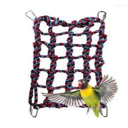 Andere vogelbenodigdheden klimladder herbruikbare papegaai kleurrijke netvogels trainingsproducten hangmat voor kleine dieren fretten