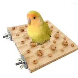 Autres fournitures d'oiseaux Cockatiel Jouets en bois Support en bois pour perroquet Hamster Accessoires Gerbilles Souris Jumping Board Branche Perches Pédale pour animaux de compagnie