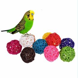 Andere vogelbenodigdheden colorf rattan ballen papegaai speelgoed vogel interactieve beet kauw voor parakeet budgie kooi accessoires spelen drop deli dhdun