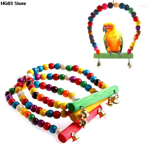 Autres fournitures d'oiseaux Colorful Parraot Parkeet Cockatiel Cage Hanging Toot 1 PC Pet Swing Hamac Toys