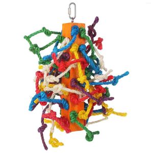 Autres fournitures d'oiseau coloré corde sisal mâcher des jouets de recherche de recherche de recherche de ravage