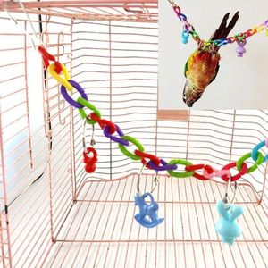 Autres fournitures d'oiseaux Jouet coloré Parrot Swing Cage Escalade pour perruche Cockatiel Budgie Lovebird 35cm
