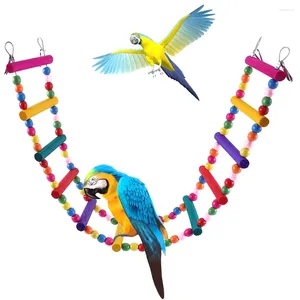 Autres fournitures d'oiseaux en bois coloré suspendu à échelle d'escalade