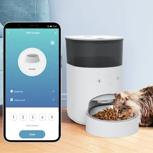 Autres fournitures d'oiseaux Emballage personnalisé APP APP CAT CAT DOG Food Bowl Smart Pet Feeder Home Automatic