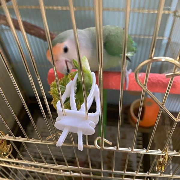 Autres fournitures pour oiseaux Cage délicate Clips d'alimentation Gadgets pour perroquets Pratique Mangeoire à légumes et à fruits Volant pour animaux de compagnie