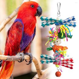 Otros suministros para pájaros Excelente juguete para escalar loros Mini diseño de campana Ligero Colgante Hecho a mano Masticación natural