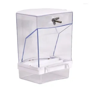 Autres fournitures d'oiseaux Boîte d'alimentation pour perroquets AntiSplash Oiseaux Alimentation Petit distributeur Accessoires de cage à oiseaux