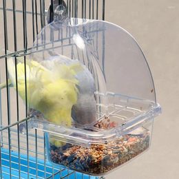 Autres fournitures d'oiseaux Mangeoire pour perruche canari perroquet pinsons perruche graine récipient alimentaire plastique de qualité facile à installer durable