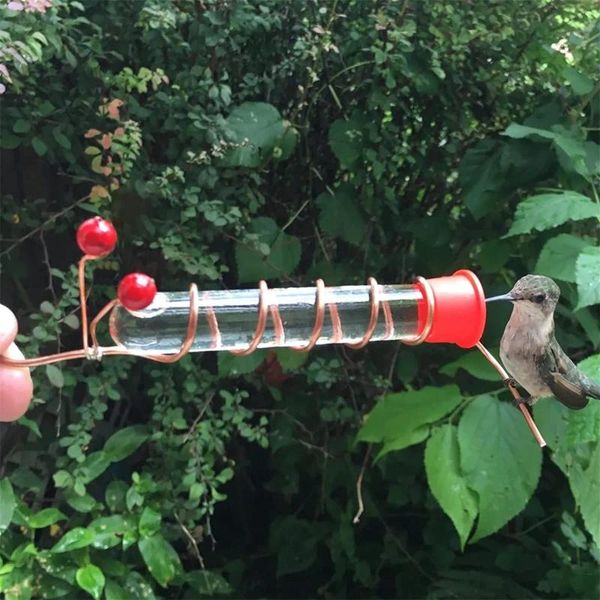 Autres fournitures d'oiseaux Mangeoire Jardin Hummingbird Buveur Ventouse Décor Fleur Design Mangeoires d'eau pour oiseaux sauvages