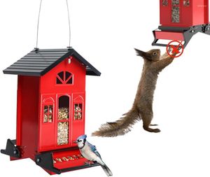 Andere vogelbenodigdheden Feeder Squirrel-Proof buiten Country House Series voor hangend metaal 5 pond zaadgewicht geactiveerd buitenshuis groot