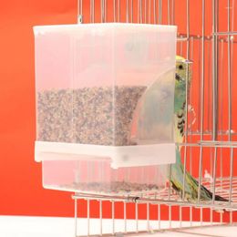 Autres fournitures pour oiseaux Mangeoire avec fonction anti-éclaboussures Capacité automatique pour petits oiseaux Facile à utiliser Perroquets sans gâchis