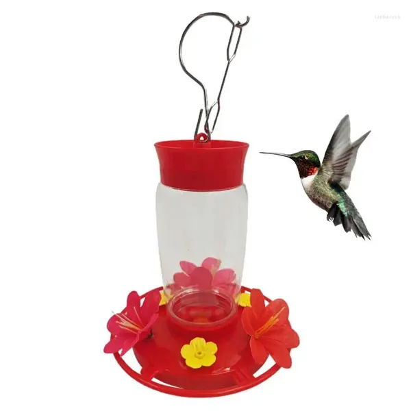 Autres fournitures d'oiseaux mangeoires pour l'alimentation d'eau polyvalente extérieure avec décorations de jardin de base rouge bols d'alimentation parcs de cour