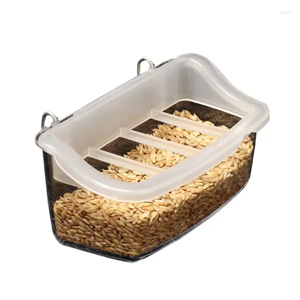 Autres fournitures d'oiseau Niceau d'alimentation Boîte à épilation Aliments Dispensateur Perrots Bol Bowl Birds Cage Hanging Feeder Plastic Container