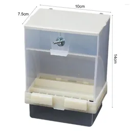 Otros suministros de aves Caja de alimentos Visible Plastic Parrot Contenedor automático Tornillo Fijar suministro de jardín de alimentación