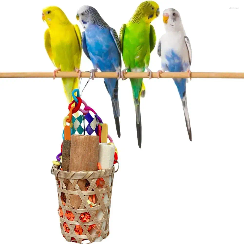 Altre forniture per uccelli Giocattoli per il foraggiamento Gelato colorato Appeso animale domestico da masticare per pappagalli cincillà