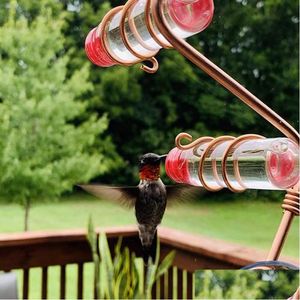 Autres fournitures d'oiseaux Mangeoire de jardin Colibri Buveur Ventouse Facile à nettoyer Décor de pont Mangeoires pour livraison de goutte sauvage Accueil Pet Dhtwp