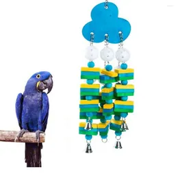 Autres fournitures d'oiseaux jouets suspendus brochettes de banane résistant aux morsures en bois perroquet myrtilles jouet coloré perroquet mâcher cage à fruits
