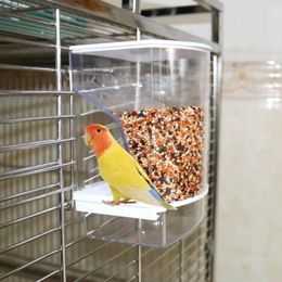 Autres oiseaux fournit une capacité d'alimentation environnementale saine transparente pour Cage Automatic Food Container Parrot Cacatoo