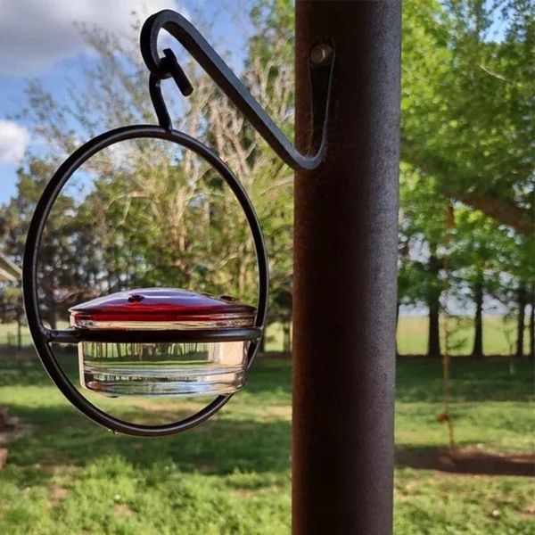 Otros suministros de aves alimentador bebedor de colibrí con tazón de vidrio rojo zumbitas al aire libre atraer aves para el jardín exterior patio patio cubierta