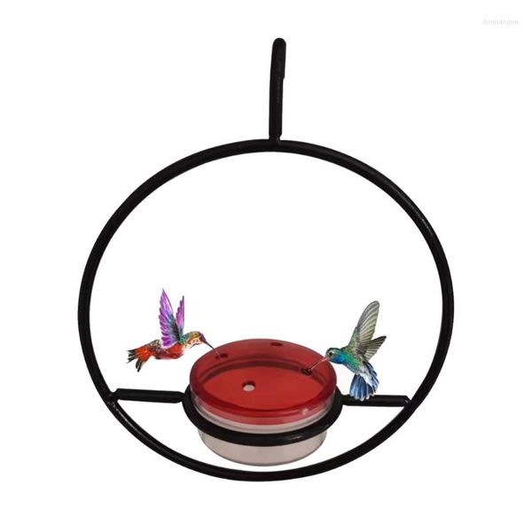 Otros suministros para pájaros Comedero colgante para colibrí, juego de alimentación de agua de metal, transparente, fácil de usar, herramienta para exteriores Y5GB