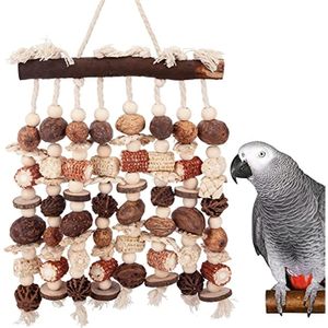 Autres Fournitures Pour Oiseaux Grand Jouet À Mâcher Perroquet Perruches Cage Bite Jouets Pour Cacatoès Aras Gris Africains Inséparables Blocs En Bois Naturel 230711