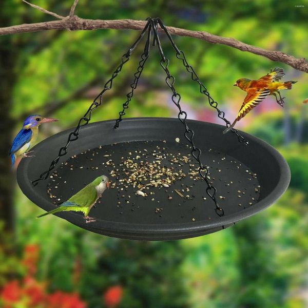 Autres fournitures pour oiseaux Grand plateau de bain suspendu Mangeoire pour oiseaux sauvages en plein air pour jardin et patio