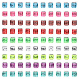 Otros suministros para pájaros Anillos para patas Anillos Bandas Pie Paloma Banda para aves Clip para loros Pájaros Carreras Identificación de pollos Identificar Entrenamiento Numerado