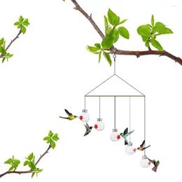 Autres fournitures d'oiseaux Fourniture de balle d'alimentation durable avec des fleurs en silicone Décor de jardin extérieur pour colibris à l'extérieur