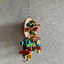 Andere vogels levert langdurig speelgoed speelgoed vermakelijke anti-fade leuke leuke papegaai houten blokken scheuren speelgoed kooi decoratief