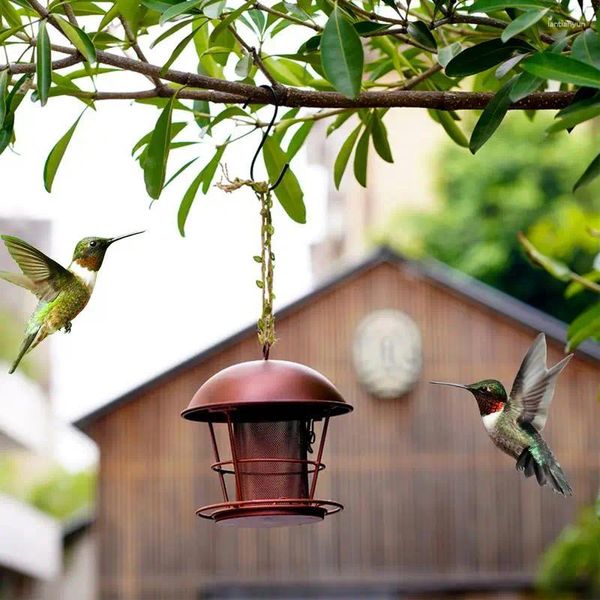 Autres oiseaux Supplies Metal Feeder Wild avec du crochet Wildfinch pour la décoration de patio de jardin extérieur extérieur Decorce arrière