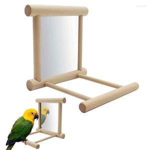 Autres fournitures pour oiseaux miroir avec balançoire colibri perchoirs jouet pour perroquet perruche perruche cacatoès Conure Finch inséparable Canar