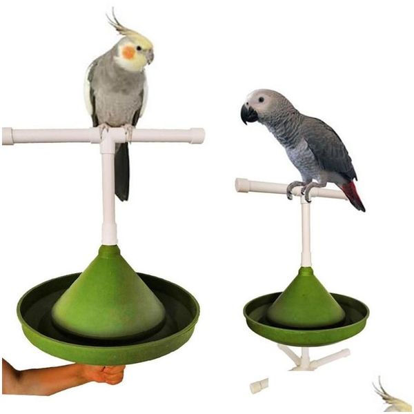 Autres fournitures d'oiseaux Mtifonctionnel Stand Pole Grand bassin de nourriture Baignoire pour perroquet Pet Drop Livraison Maison Jardin Dhfaz